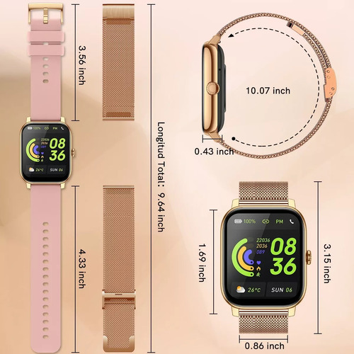Smart Watch Reloj Inteligente Para Mujer Llamada Bluetooth