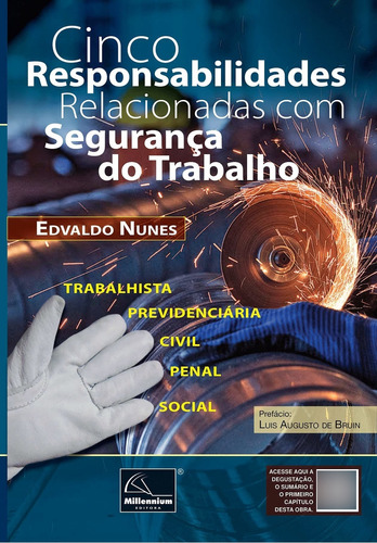 Cinco Responsabilidades Relacionadas Com Segurança Do Trabalho, De Edvaldo Nunes. Editora Millenium, Capa Mole, Edição 1 Em Português, 2020