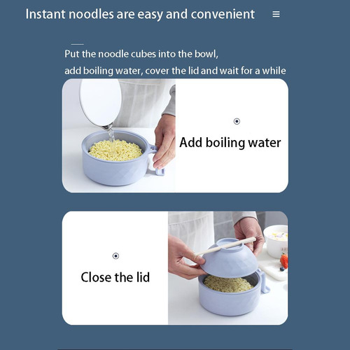 Set De Cuencos Para Microondas Para Ramen, 6 Unidades, Fideo