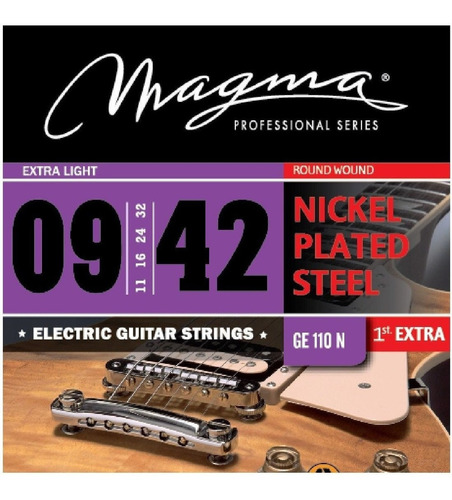 Encordado Cuerdas Guitarra Electrica .009 Magma Ge110n