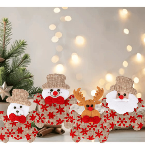 12 Adornos Colgantes Navideños Afelpado Zsd-129-paquete-12pz