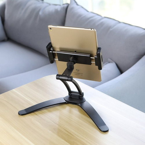 Suporte De Mesa E Parede Celulares E Tablets Ajustável Rock Cor Prateado