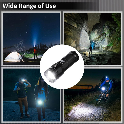 Linterna Led Recargable De Alto Lúmenes, Linterna Súper Bril