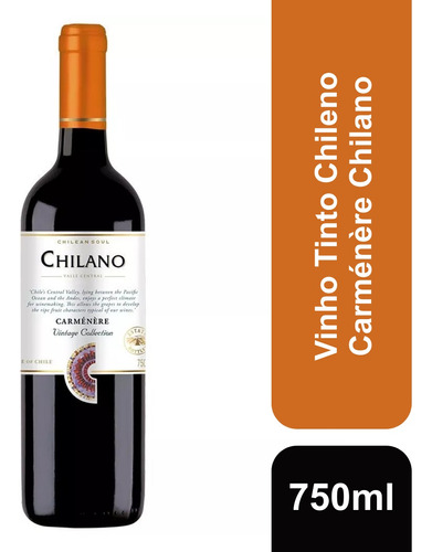 Vinho Tinto Chileno Carménère Vintage Collection 750ml Chilano