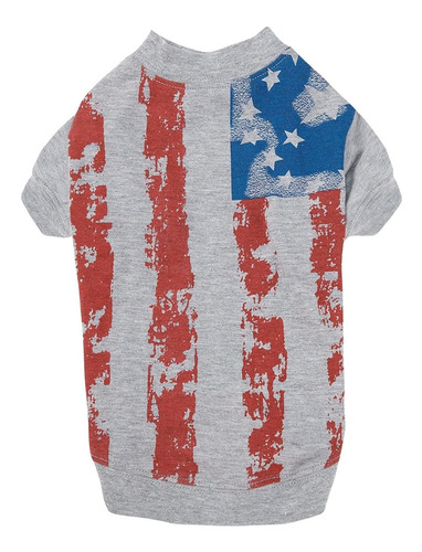 Zack & Zoey America Cachorro Flag-print Playera Para Perros,