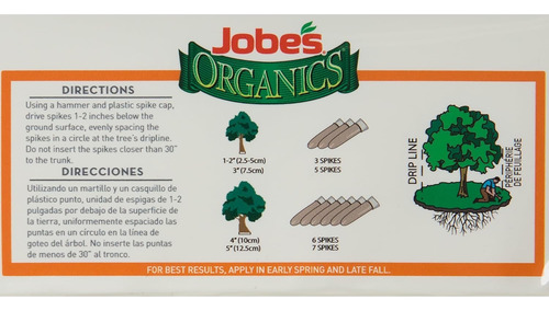 Clavos Orgánicos Jobes Arboles De Frutos Y Nueces 8 Clavos