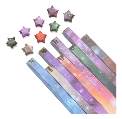 Tiras De Papel Plegables Con Forma De Estrella, Origami Oute