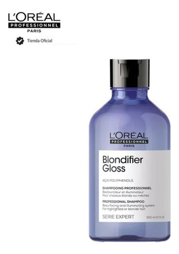 Shampoo L'oreal Blondifier Gloss Para Cabello Rubio - 300ml