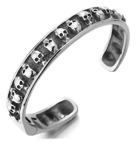 Coolsteelandbeyond Brazalete Tipo Brazalete Con Calaveras Vi