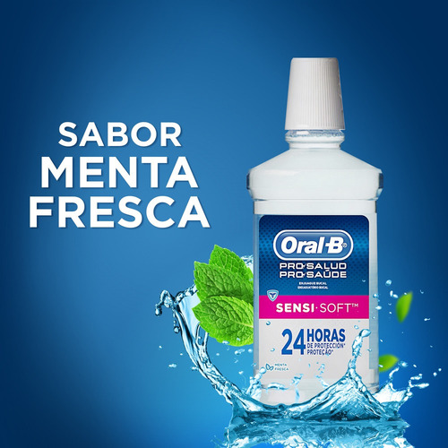 Imagen 3 de 8 de Enjuague Bucal Oral-b Pro-salud Sensi Soft 500 Ml
