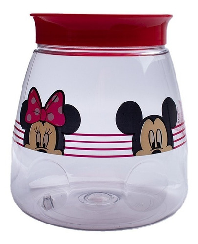 Kit 3 Jogo De Potes Porta Mantimentos Plástico Mickey Minnie