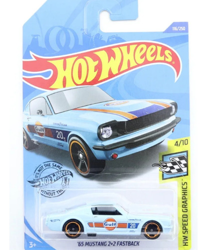 Hot Wheels Escala 1:64 #116 '65 Mustang 2+2 Fastback Speed 4