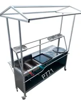 Comprar Carrito De Comida Con 2 Freidoras Plancha Y Crepera P771