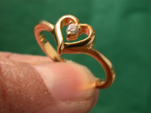 Anillo Enchapado Oro 18k Español Luli Oferta Corazon Circoni