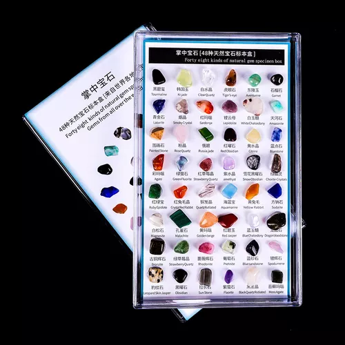 XXTOYS Kit de 48 Minerales y Piedras Preciosas Naturales, Caja de