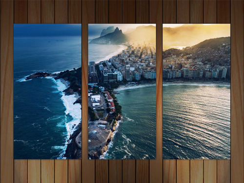Quadro Cidade Rio De Janeiro Praia Prédios Decorar
