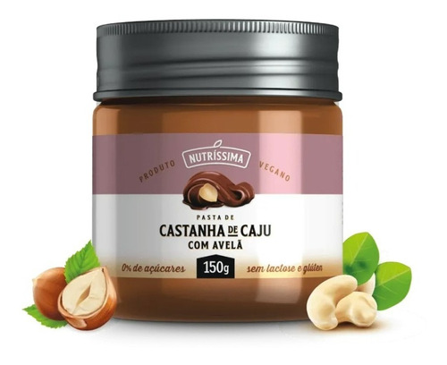 Pasta De Castanha Cajú E Avelã Creme Vegana 150g Nutríssima