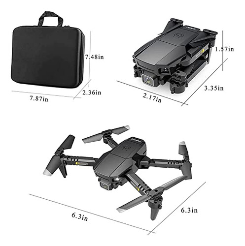 Dron Fpv Plegable 1080p Con Cámara Y 2 Baterías