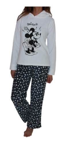 Pijama De Polar Con Capucha Disney Minnnie