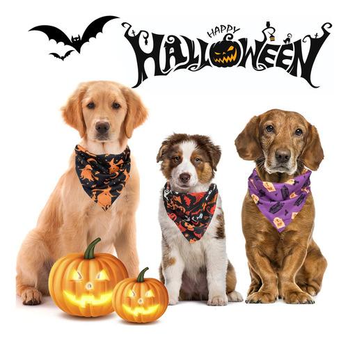 Bandanas Para Perros (paquete De 9), 3 Bandanas De Navidad P