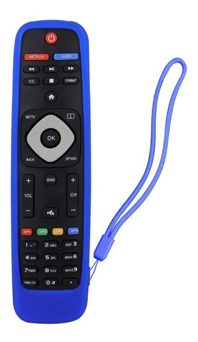 Funda Para Control Philips Smart Tv 4k Silicon Color Azul