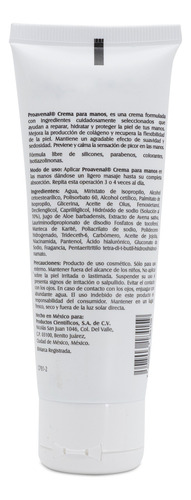Proavenal Crema De Manos Hidratación Cuidado Corporal 70g