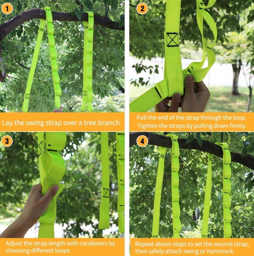 Imagen 5 de 5 de Kit De Correas Ajustables Para Columpios Y Camping