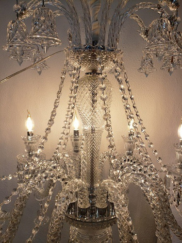 Lustre Cristal Legítimo K9 10 Braços Transparente 1186-10t