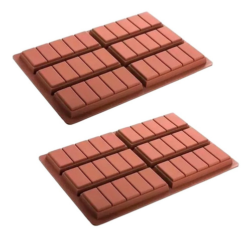 X2 Moldes De Chocolate Moldes Barra De Chocolate Silicona 6b