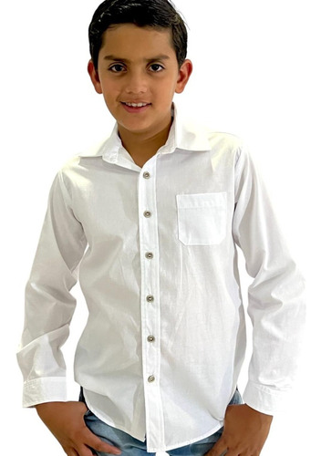 Camisa Niño Algodón Manga Larga,varios Colores,casual Formal