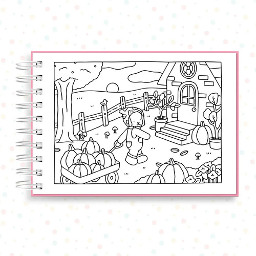 Libro De Colorear De Dibujos Animados Para Niños, Tamaño A5,