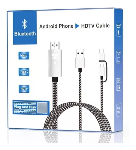 Cable HDMI para conectar el Celular a TV con Bluetooth