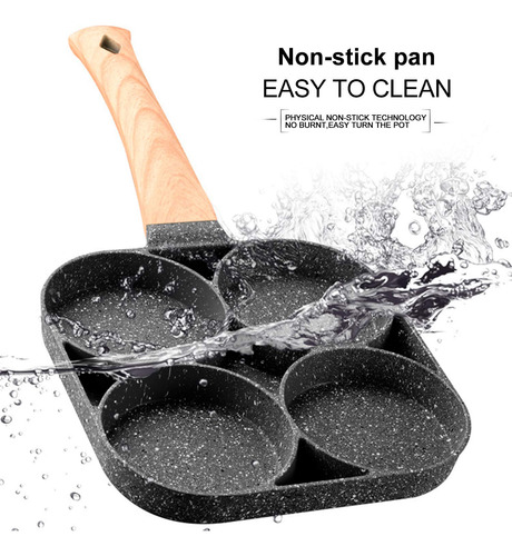 Sartén Antiadherente Para Huevos Estrellados, 4 Espacios
