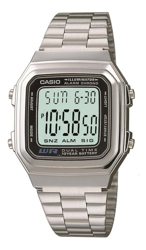 Relógio Masculino Casio Retro A178wa-1adf Prata + Nf