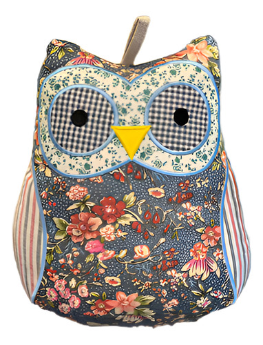 Peluche Búho Con Peso Diseño De Flores Decorativo Moltok