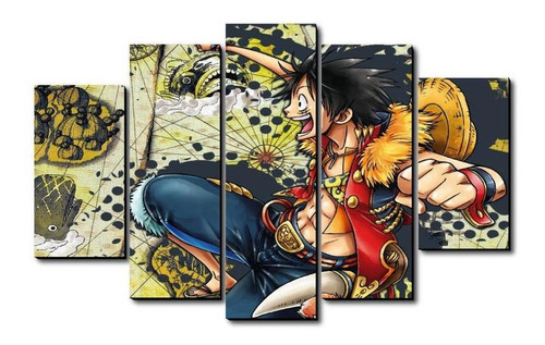 Cuadro One Piece 5 Pz 100 Cm X 70 Cm