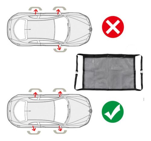 Organizador Red Para Auto Techo Bebe Juguetes Toallas