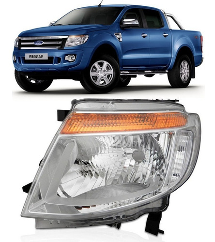 Farol Ford Ranger 2012 2013 2014 Novo Lado Esquerdo