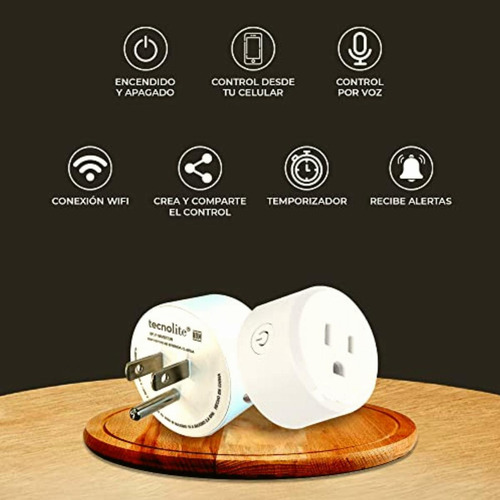 Tecnolite Connect Apagador Inteligente Wi-fi, 2 Botones