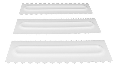 D Juego De 3 Espátulas De Plástico For Modelar Tartas Con