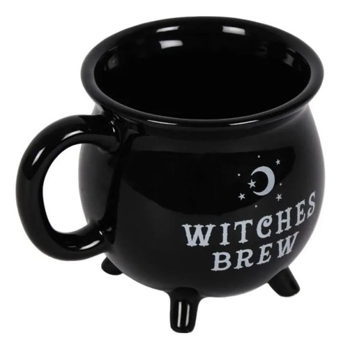 Taza Negra Witches Brew Cauldron Para Sopa Y Café, 400 Ml