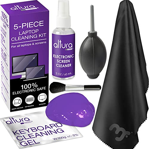 Kit Limpieza Laptop Cepillo Paño Soplador Aire 5 Piezas