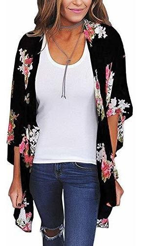 Chicgal - Chal Tipo Kimono Con Estilo Holgado Y Casual, Esta