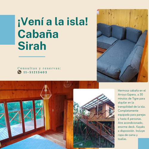 Cabaña Sirah En El Delta De Tigre - 2 A 3 Personas - Vacaciones - Fines De Semana - Escapadas