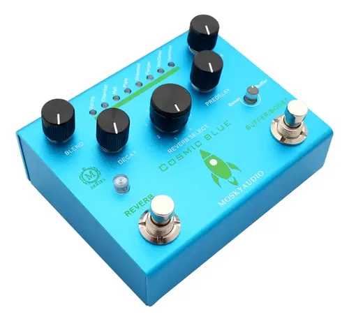 Pedal Mosky Digital Reverb Cosmic Blue 8 Modos | Parcelamento sem