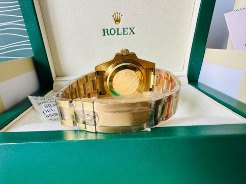 Reloj Pulsera Rolex Submariner Dorado Fondo/azul/bisel/a Dorad Azul Azul (Usado)