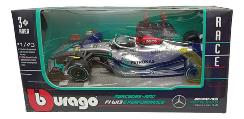 Formula 1, Mercedes W13 Lewis Hamilton, Escala 1:43, 12cms.