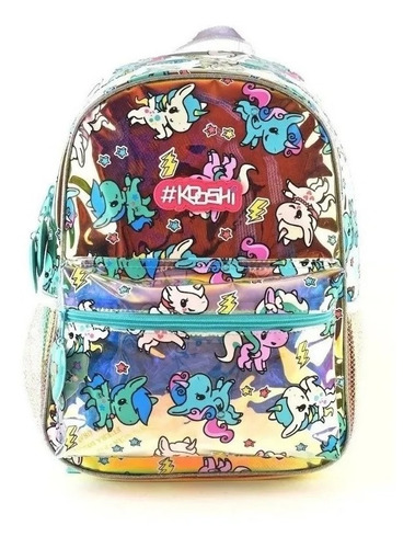 Imagen 1 de 4 de Mochila Espalda Unicornio Tornasolada 16 Pulgadas 91330