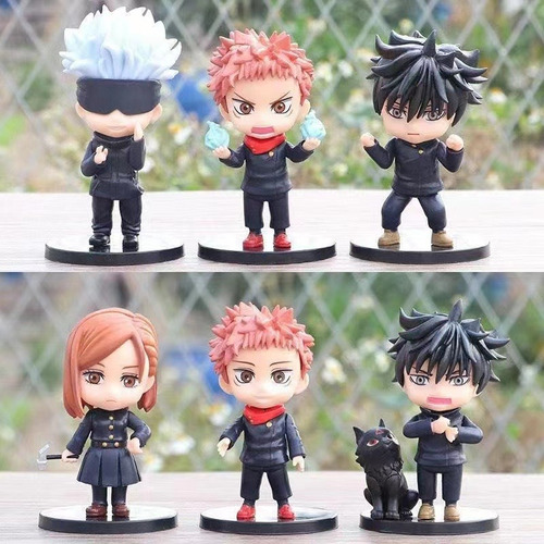 Imagen 2 de 9 de Set De 6 Figuras Jujutsu Kaisen + Lobo