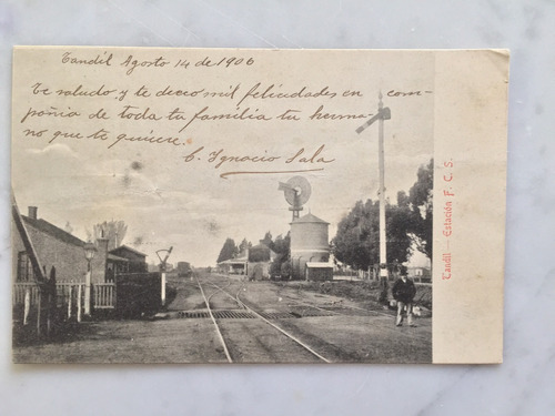 Postal Tandil Estacion De Tren Antigua   Año 1906 